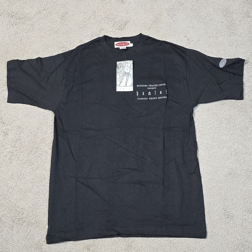 Vintage 1995 Keanu Reeves Hamlet T Shirt Manitoba Theatre Centre NWT XL USA RARE - Picture 8 of 11